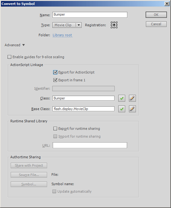 Creating a custom class for the enemy bumper